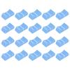 Uxcell Flat Push Knobs for Straight Slide Plastic Flat Push Knobs for Guitar Console Shaft Blue 20pcs Potentiometers, Volume, Bass, 4x1mm/0.16x0.04"