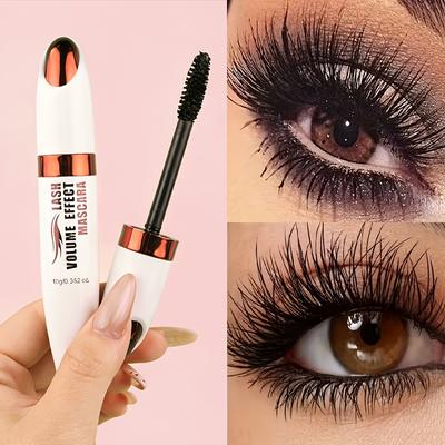 Mascara Fibre Imperméable, Volumisant & Courbant, Formule Noire Anti-Taches, Riche, Sans Paquets, Lisse & Facile À Appliquer