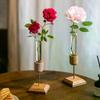 Reagenzglasvase Transparente Glas-Klappvase Hydroponik-Kombination Blumen-Applikation Wohnzimmer Büro Heimdekoration