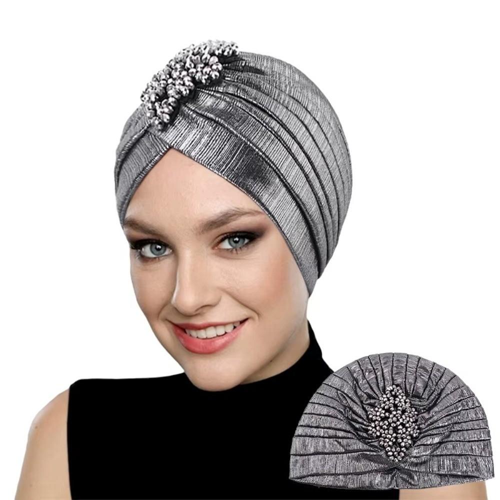 Beaded Arab National Hat Top Knot Ethnic Headscarf Gat Fashion Gilded Indian Hat Wedding