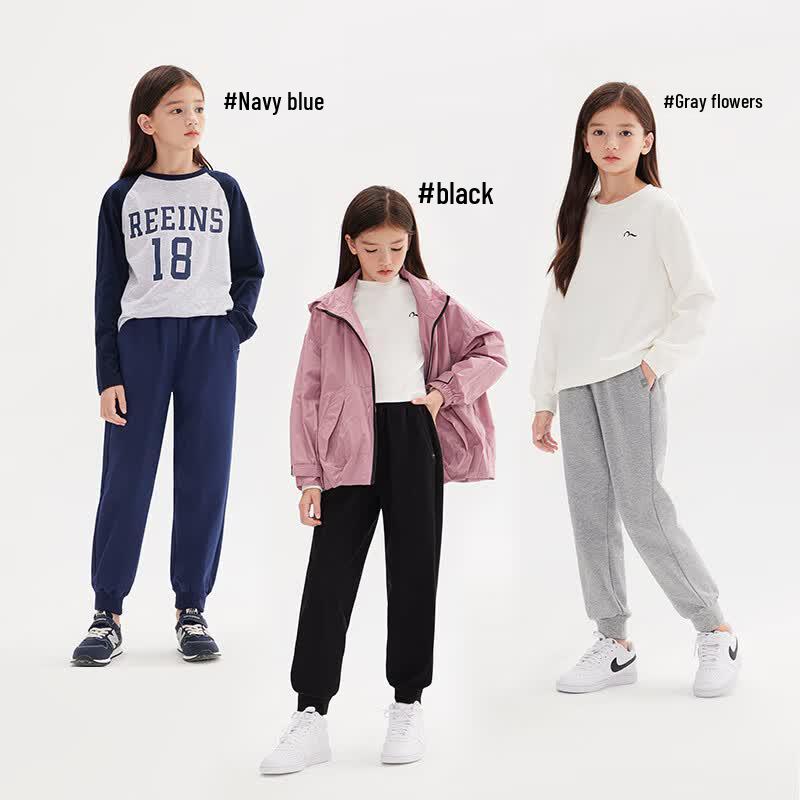 KIYA Girls  Spring Cuffed Casual Sports Pants 150