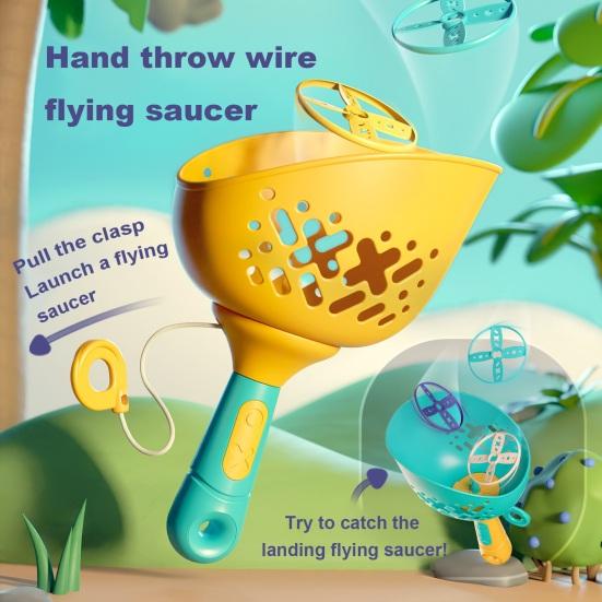 

Детская пусковая установка с летающим диском, открытый сад, лужайка, веревочный парк, ручной ловец, летающая тарелка, запуск игры жёлтый