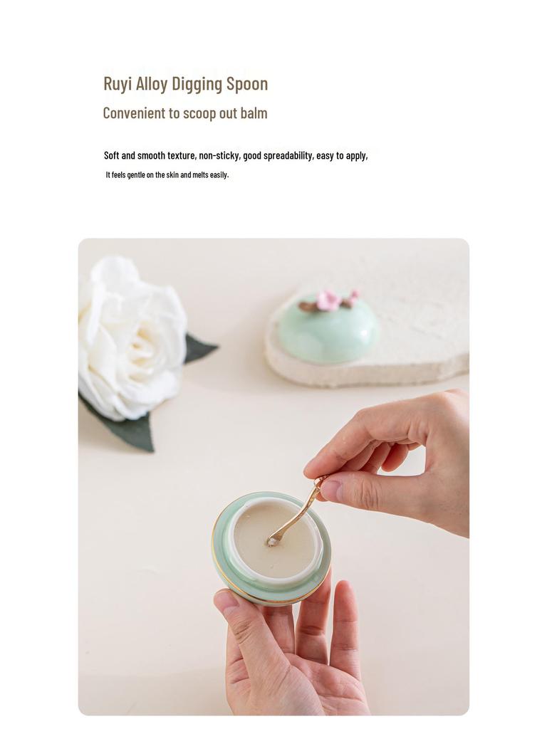 Ancient Style Solid Perfume Gift Box: Handmade Ceramic Bottle with Long-lasting Fragrance.