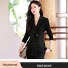 Women's Professional Suit Set: High-End Black Formal Wear for Interviews and Office
