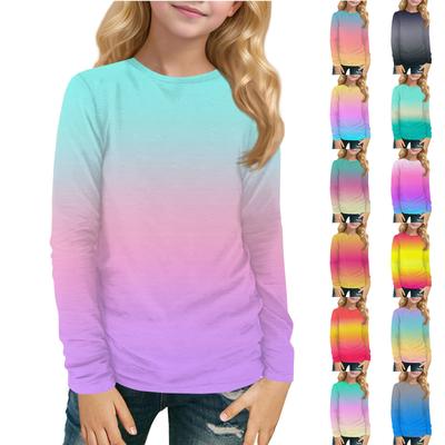 Children's Long-sleeved O-neck Top Printed Daily Casual