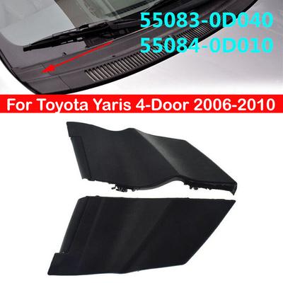 Pair Front Windshield Wiper Side Cowl Cover Trim For Toyota Yaris 4 Doors 06-10