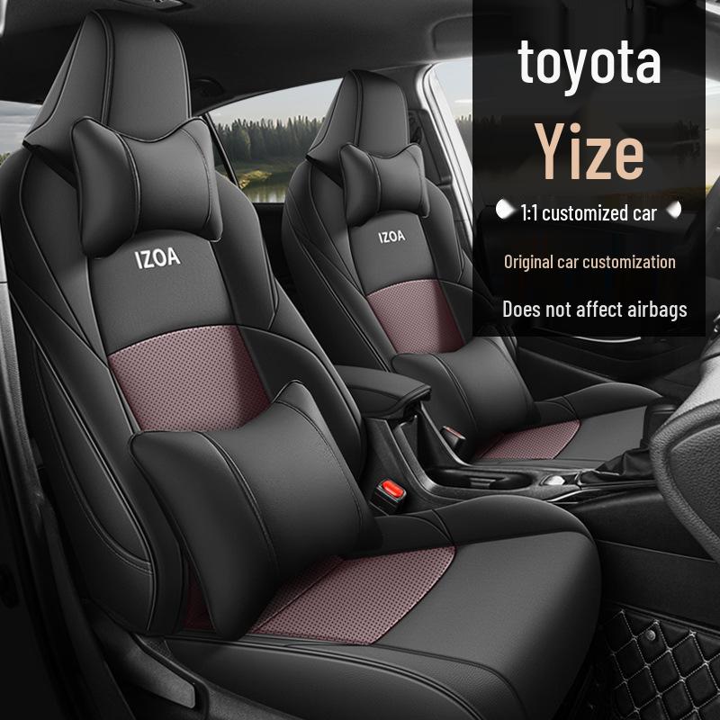 Toyota IZOA CHR Leather Car Seat Covers, Universal, All-Season, Fully Enclosed Cushions.