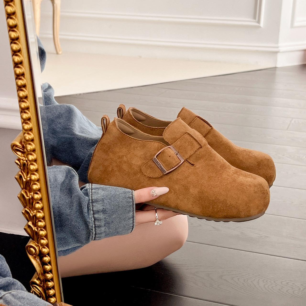 

Маленькие туфли Boken на увеличивающей рост платформе для женской весны и осени, новые, ретро, абсолютный ребенок, универсальные, на танкетке, туфли на платформе для женской верхней одежды 40 коричневый