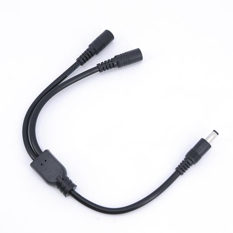 18awg 7A 30CM DC 12V 24V 1 Male To 2 Female 2 Way Splitter Connector DC Power Supply Adapter Extension Cable 5.5x2.1mm