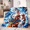 Cartoon Son Goku Print Blanket Warm Comfortable Flannel Blanket Suitable for Bedrooms,Sofas, Beds, Chairs, Picnics,Travel -QIAO5