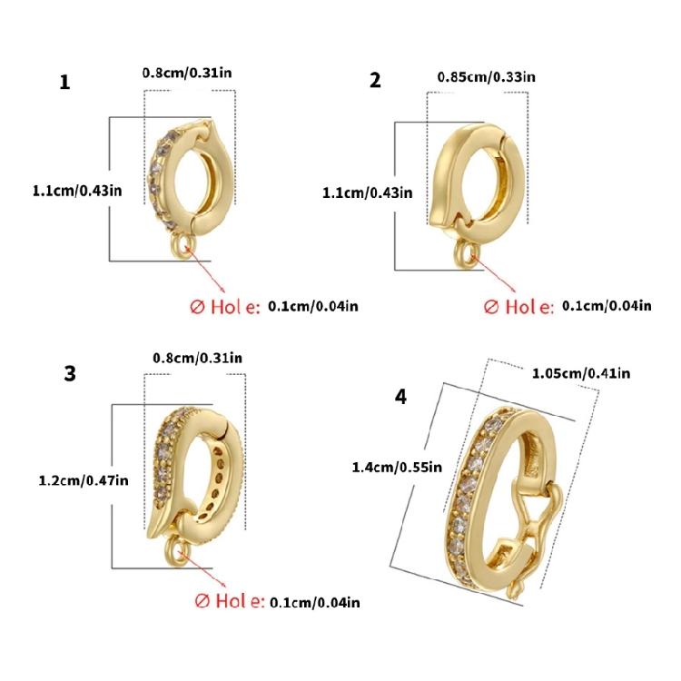 Multipurpose Clasp With Sturdy Brass Cubic Zirconia Detailing Necklace and Bracelet Enhancer Connectors Daily Use