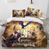 Genshin Impact Game Gamer Cartoon Comforter Bedding Set,Duvet Cover Bed Set Quilt Cover Pillowcase,king Queen Size Bedding Set