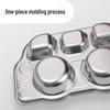 Cartoon Car 304 Stainless Steel Kids Divided Lunch Plate