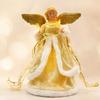 Tree-Top Angel Ornament with Circular Base Decorative Acrylic and Textile