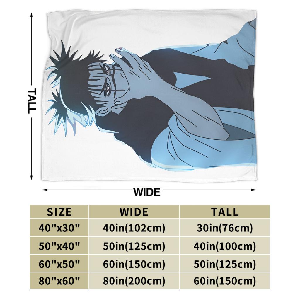 Choso Flanelldecke Kaisens Anime Lustige Überwurfdecken für Zuhause Hotel Sofa 150*125cm Bettüberwürfe