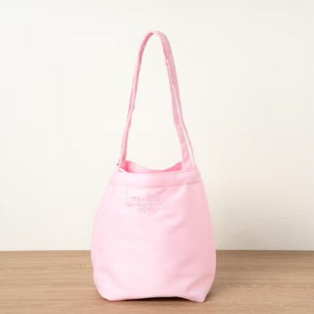 Daiso Embroidered Point Tote Bag (pink)
