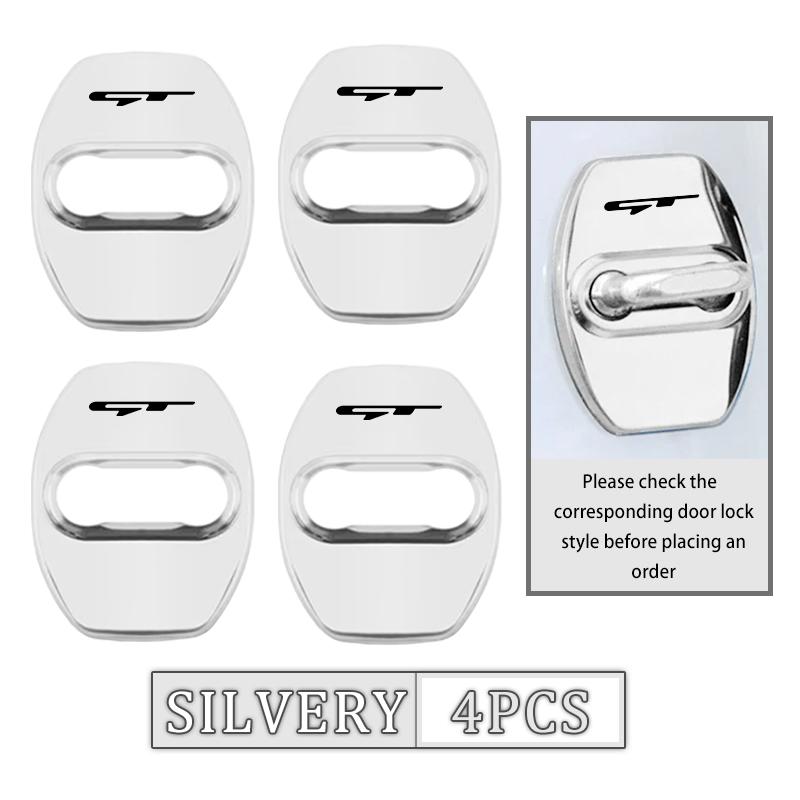 AIB1 4Pcs Car Stainless Steel Door Lock Cover Protection Accessories For KIA Cerato Proceed Stonic Picanto Ceed GT line Rio K9