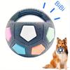 Interactive Dog Toy with Handle, Durable TPR Squeaky Football for Training and Play