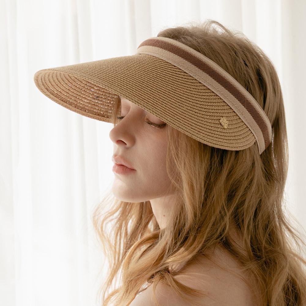 Kaliseumontapone Buddy Raffia Visor Sun Cap Straw Hat
