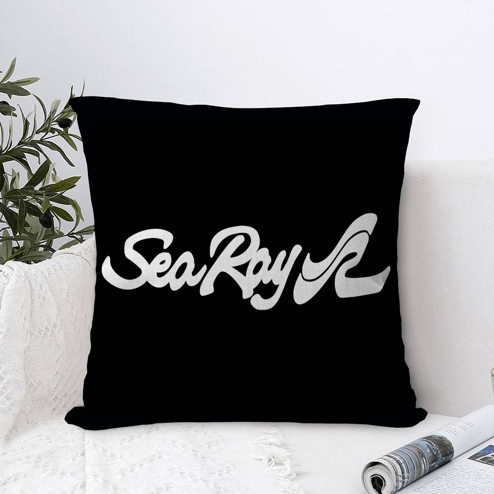 S-Sea R-Ray logo Pillow Covers Cartoon Sofa Decorative Home Double-sided Printing Short Plush Cute Cushion Cover