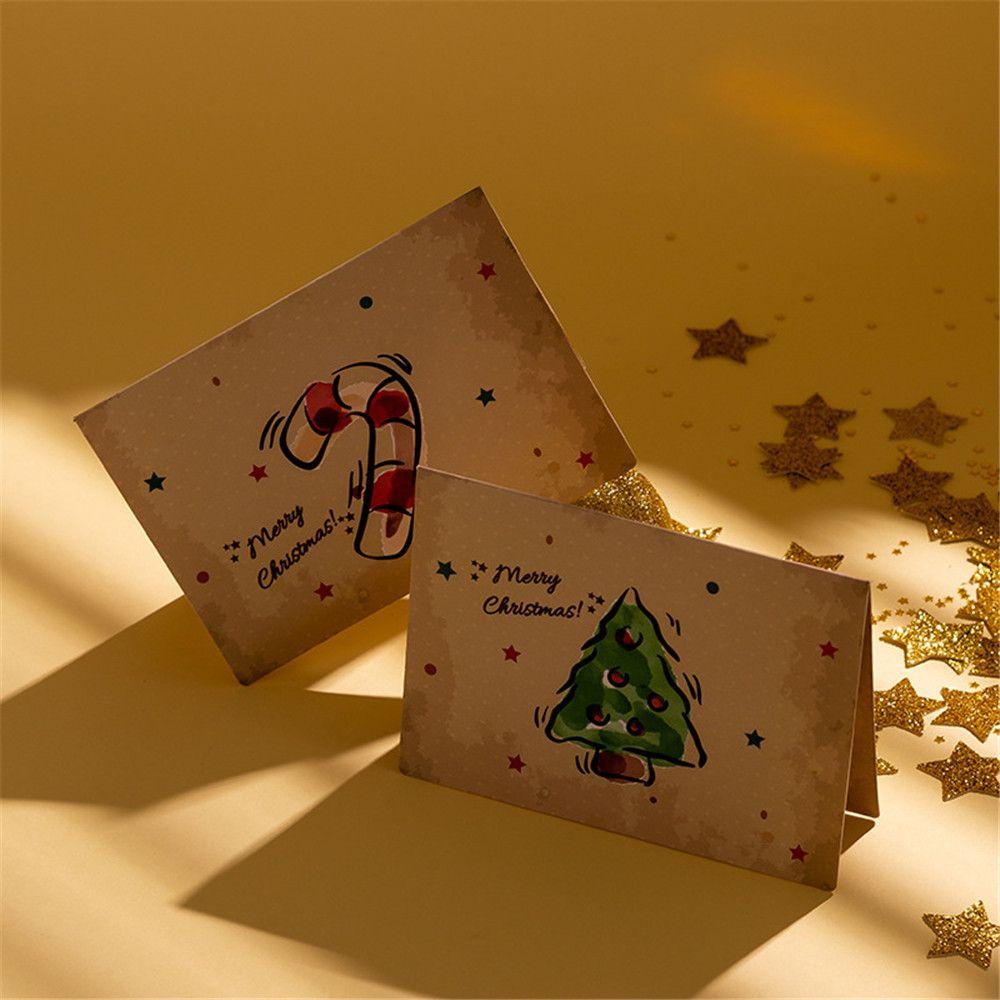6 Set New Year Wedding Stickers Birthday Best Wishes Christmas Greeting Card Merry Christmas Wishing Message Cards