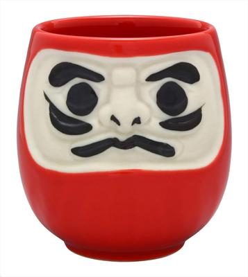 Kaju Al Life Tea Cup Red 240ml Mino Ware Feng Shui Daruma Tea Cup Work Luck K12002