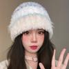 Autumn And Winter Plush Thick Cold-Proof Wool Hat Warm Ear Protection Knitted Hat For Women