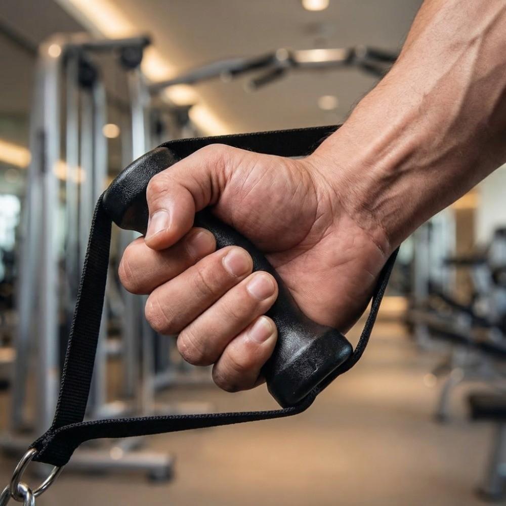 1Pair Heavy Duty Gym Handle Non-Slip Pulley Handle Cable Machine Handle Pulley Cable Machine