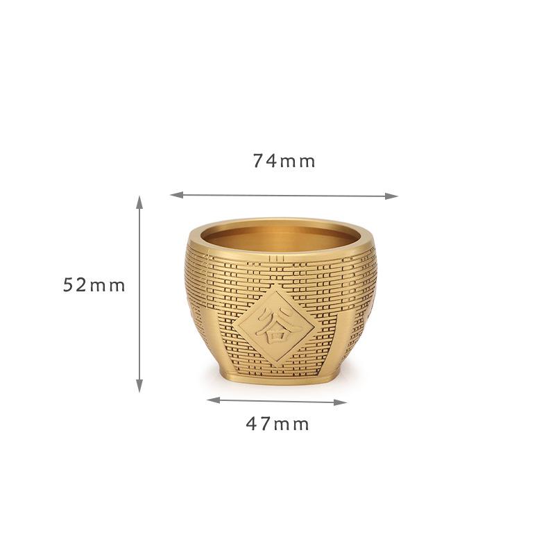 Brass Jar Feng Shui Ornament: Antique Style, Small Home/Office Décor & Moving Gift