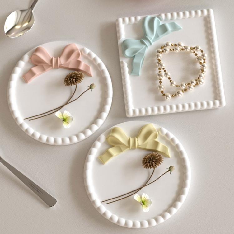 Easy Cleaning Silicone Mould Round Resin Tray Mold Silicone Texture for Crafting Beautiful Square Trays and Home Decors