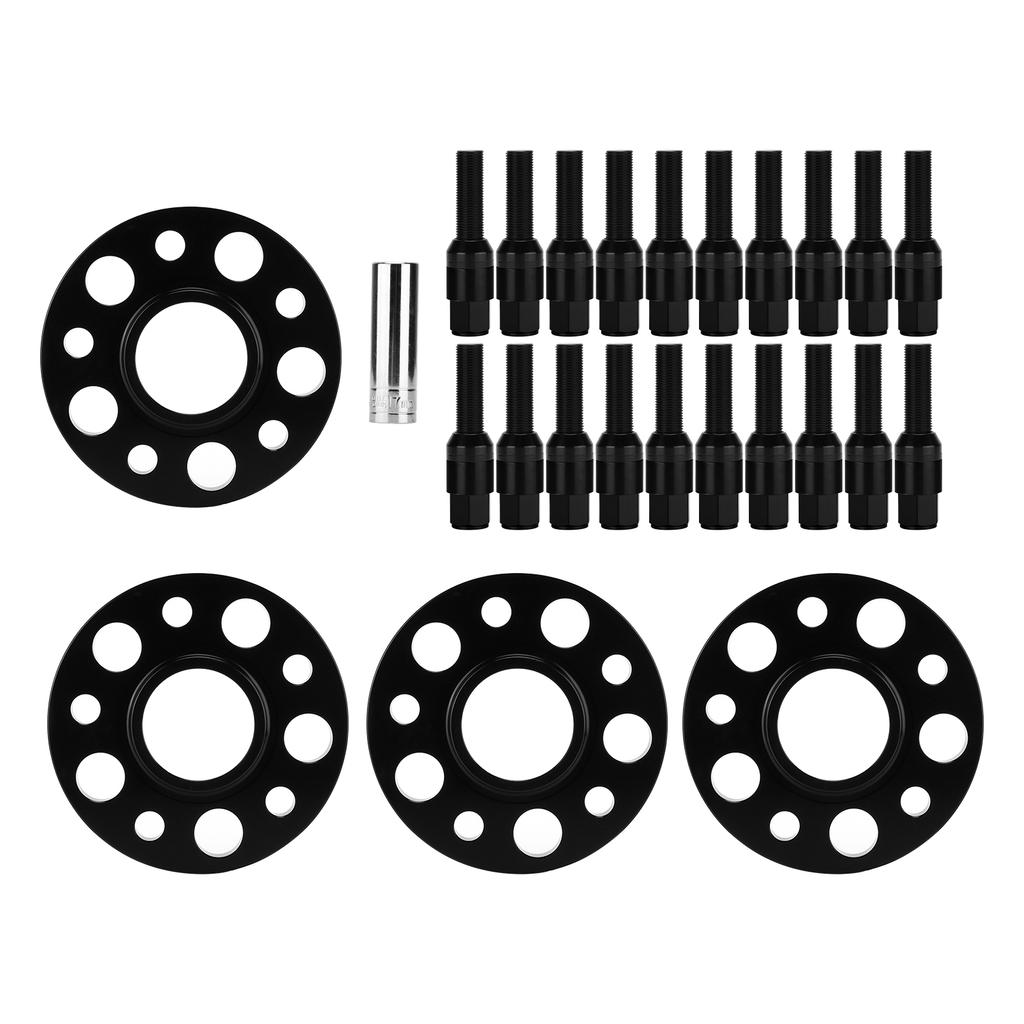 Car Hub Centric Wheel Spacers Set 15mm Replacement for 2 Series F45 Active Tourer 2014 2020Black