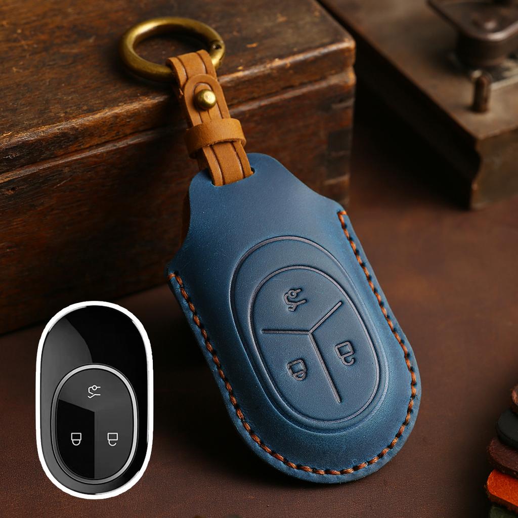 The New Shelf Car Key Cover Is Suitable for NIO ET7 Special ET5 Leather Retro Crazy Horse Car Key Protective Case