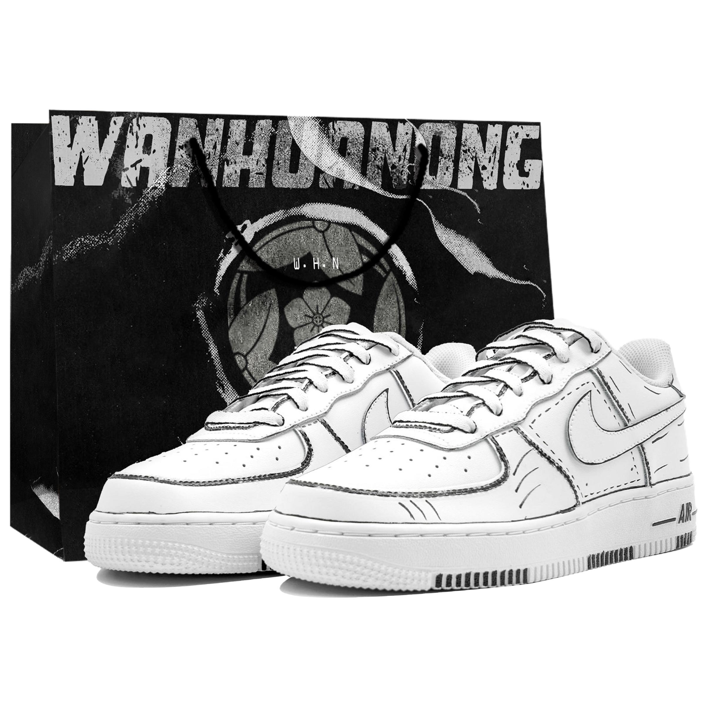 

Nike Air Force 1 Kaleidoscope 07 Low top Skateboard Shoes Unisex Black White CW2288-111(Team113-BOX) 37.5