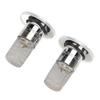 2Pcs Stainless Steel Floor Drain Filter Popup Design Bathroom Sink Stopper Hair Catcher with Rubber