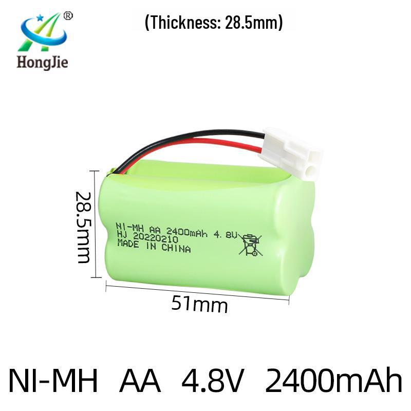 NiMH 4.8V 2400mAh Rechargeable Battery Pack for RC Cars & Electric Toy Climbers