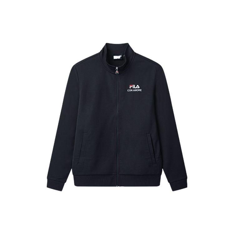 FILA Sports Knit Long-Sleeve Jacket Autumn Men Outerwear Legendary-Blue F11M028504F-NV