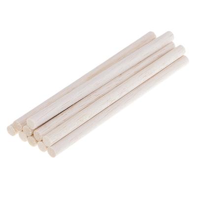 10 Pieces Balsa Wood Unfinished Round Stick Dowel Rod DIY Craft 150mm