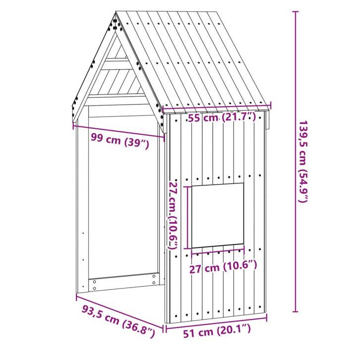 VidaXL Toit de lit pour enfants 55x99x139,5 cm bois de pin massif, toit de lit, baldaquin de lit pour enfant, toit pour lit 846893