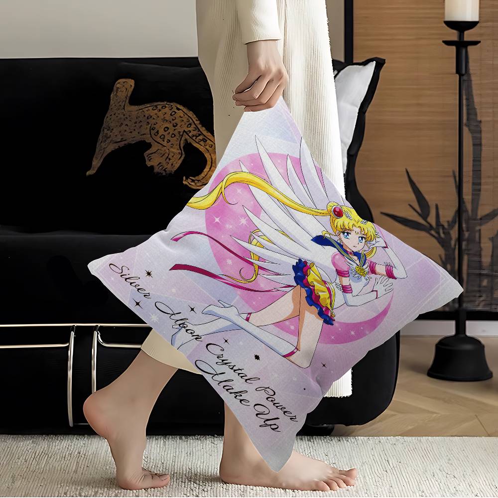 Anime Girl S-Sailor M-Moon Pillow Anime Pillow Sofa Bed Head Pillow Cover Cushion Cover 45x45 Cm Fashion