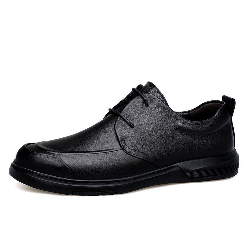 Men's shoes spring and autumn men's business men's casual shoes soft-soled casual shoes round head leather shoes men