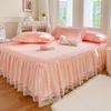 Four Seasons Princess Lace Bed Skirt with Ruffle Hem Dust Cover