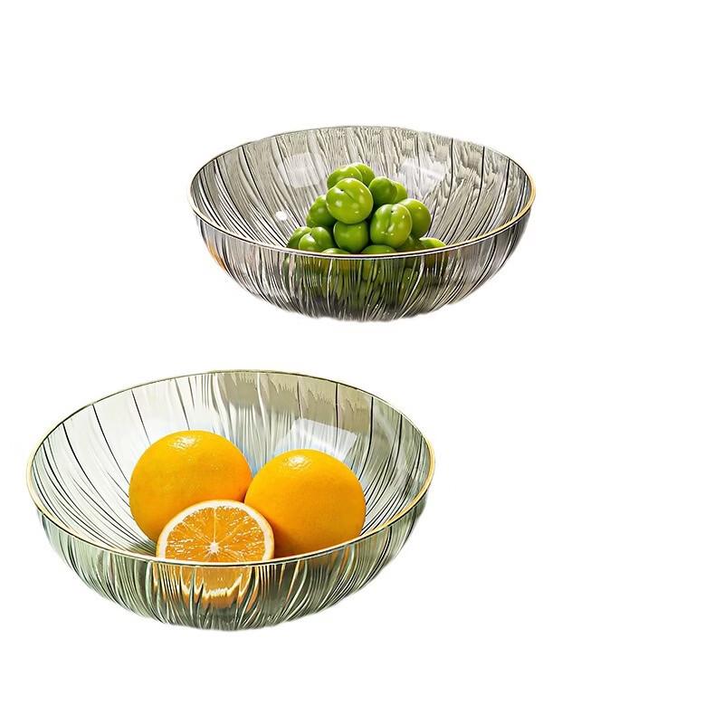 Abay PET Plastic Imitation Glass Fruit Plate