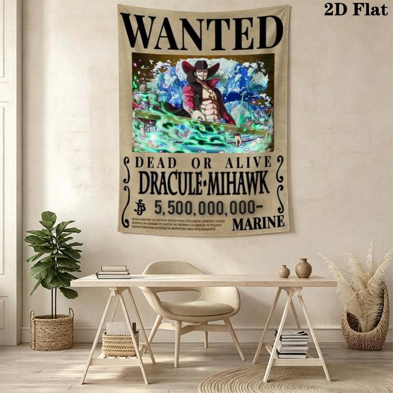 Luffy Pirate Treasure Art Tapestry Background Cloth Fashion Print Soft Gift Background Wall Hanging Cloth