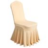Elastic Dining Chair Cover Sun Skirt Smooth Milk Silk Fabric Breathable Seat Protectors For Wedding Decoration Hotel