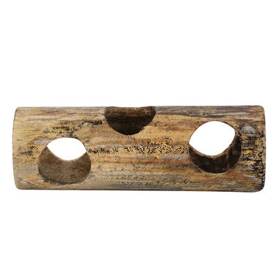 Pet Hamster Bamboo Tunnel Tube Shape Toy for Playing Tooth Grinding(M)