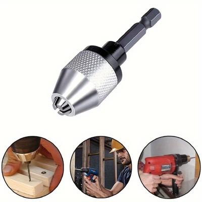 1/2pcs Keyless Drill Chucks,Hex Shank Drill Bit Adapter,Fast Change Tool for Impact Drill,Metal Construction,No Power Required