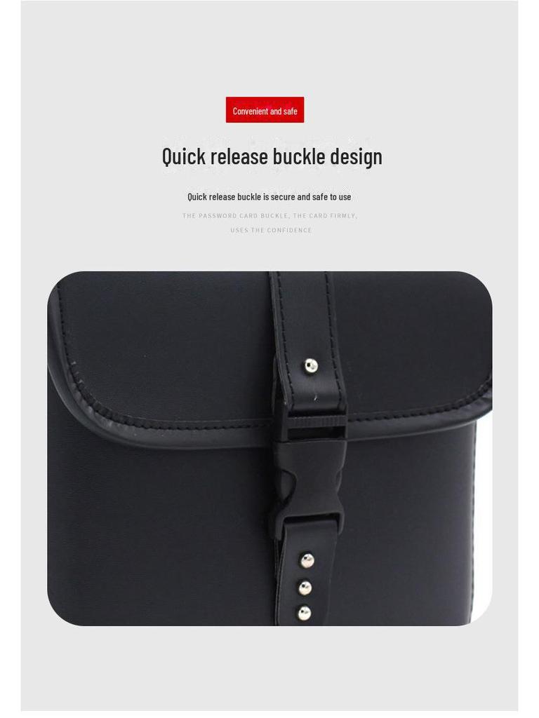 Chinchilla PU Leather Saddle Bag for Motorcycles, Scooters, and Bicycles