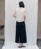 Step Around Edge Cutting Denim Skirt_Black