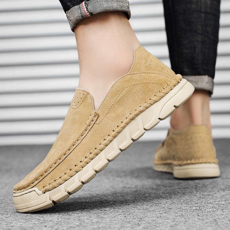 Men's Leather Casual Loafers Shoes Wedding Dress Shoes New Big Size  Moccasins Shoes Suede Shoes High Quality Zapatos