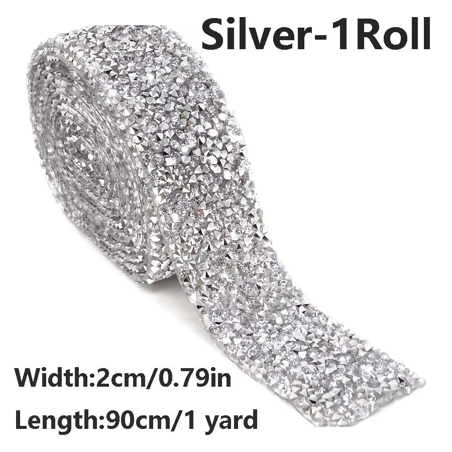 

Self Adhesive Rhinestone Trim DIY Resin Rhinestones Ribbon Stickers for Party Decorations, Wedding Decorations, Arts Crafts